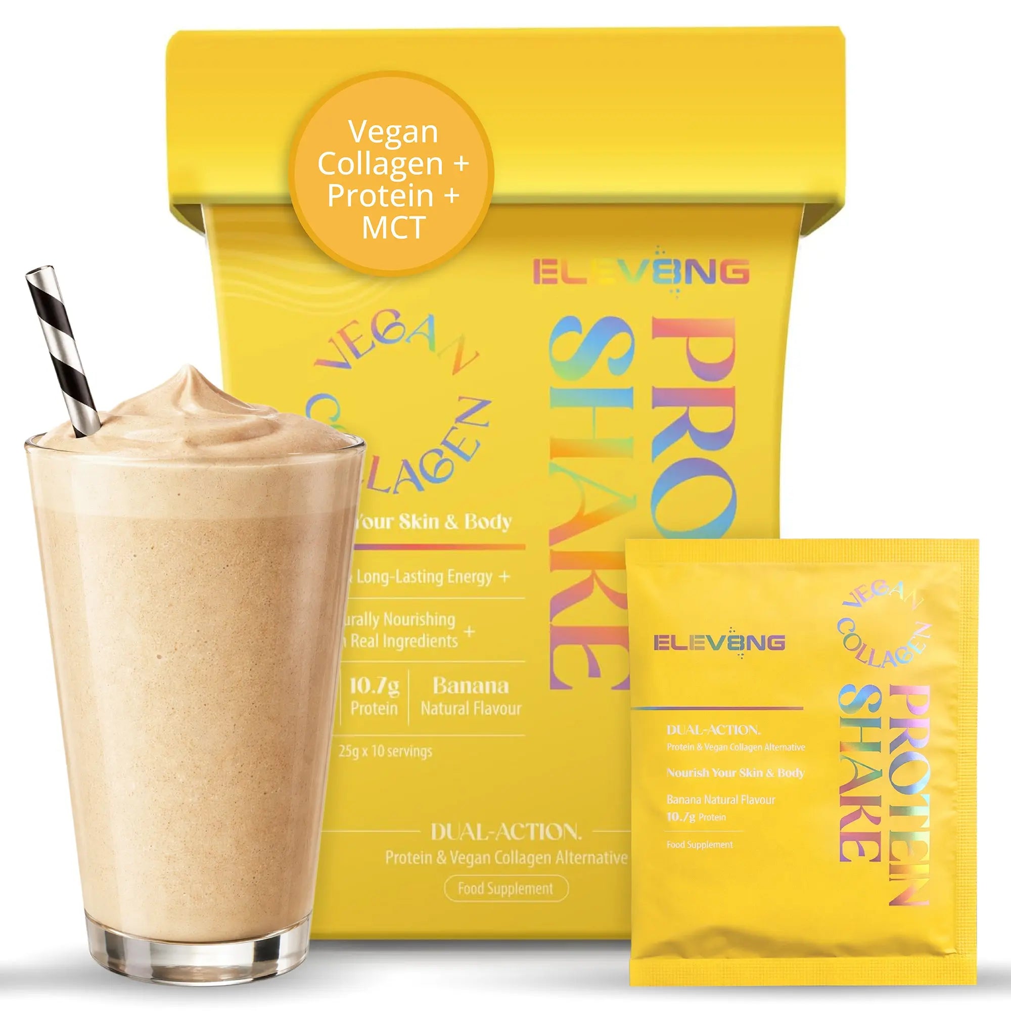 Elev8ng Vegan Collagen Protein Shake - Banana | Goldman Laboratories