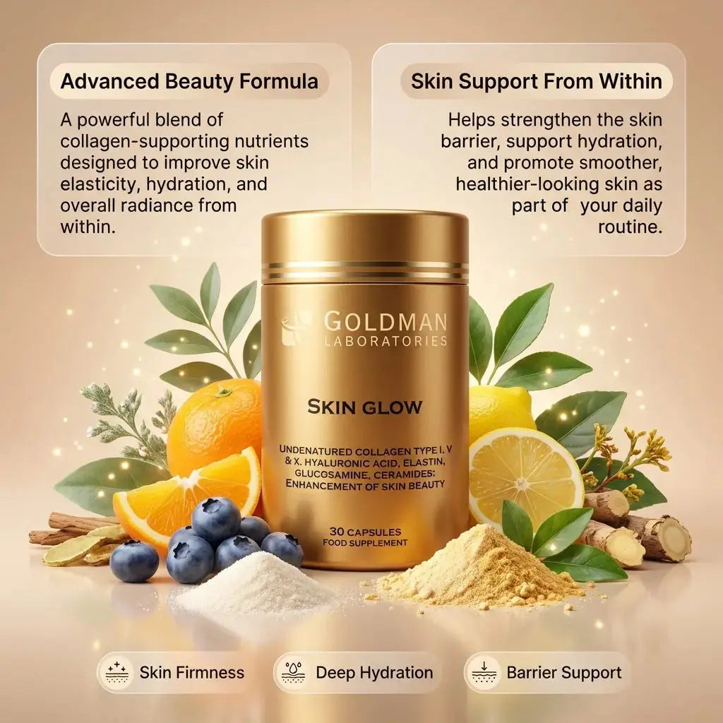 Optimcell® Skin Glow – Best Collagen Supplements For Skin – 30 Caps Goldman Labs