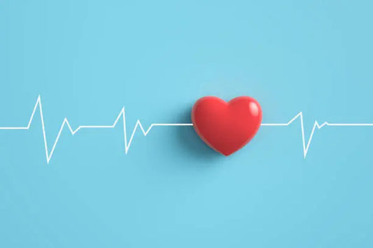 Heart icon with electrocardiogram line crossing through it—ideal for heart health, cardiology, or emotional wellness themes.