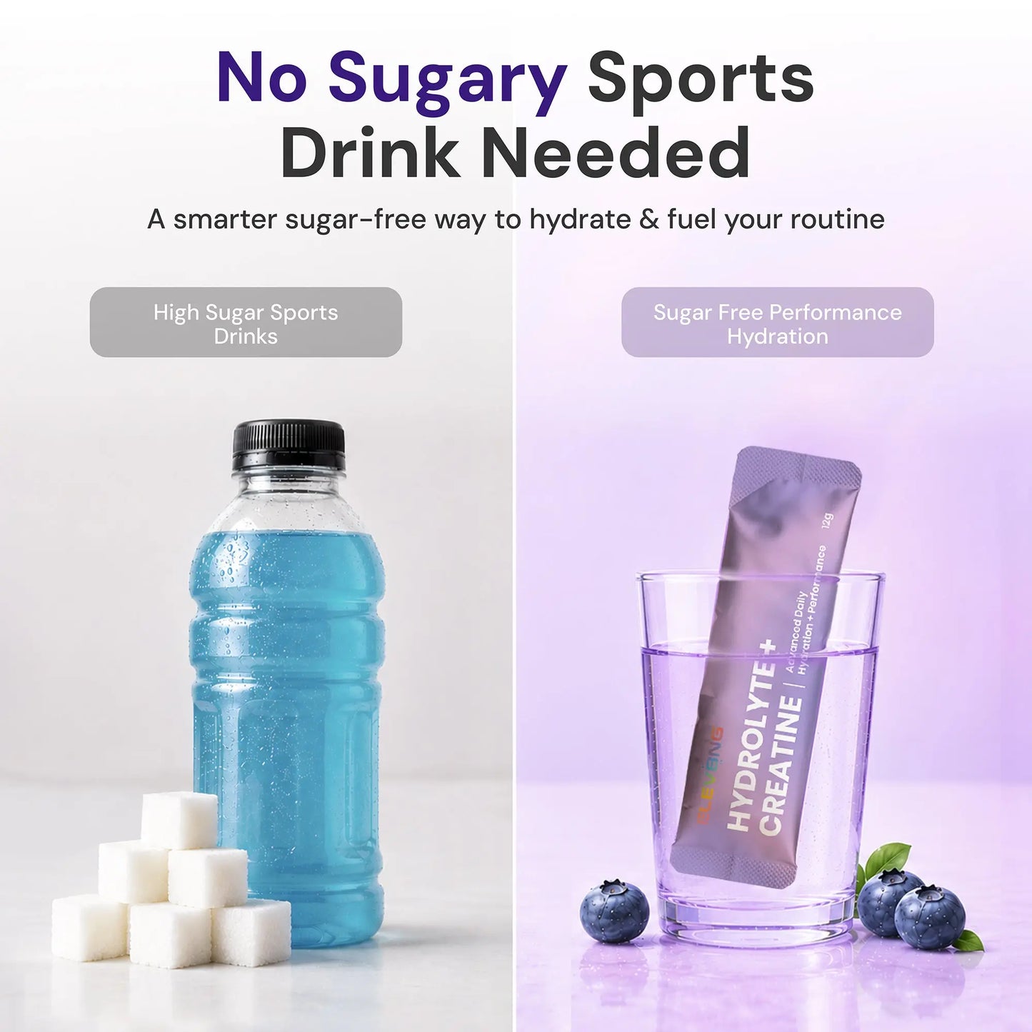 ELEV8NG Hydrolyte + Creatine – Berry Hydration Drink Mix (10 Sachets) 5g Micronised Creatine + Electrolytes + Prebiotic Fibre + Vitamin C (Copy) (Copy) (Copy) Goldman Laboratories